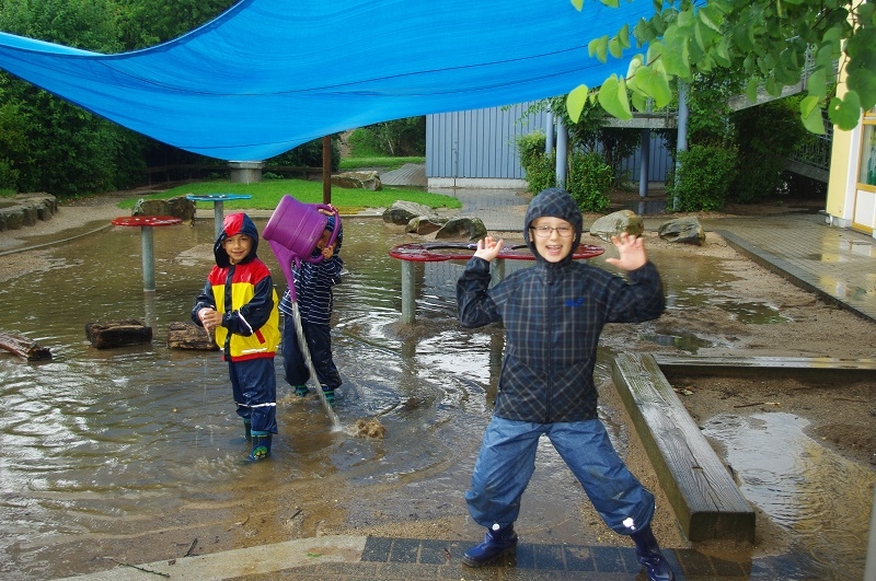 Auch ein Regentag kann großen Spaß bereiten. 