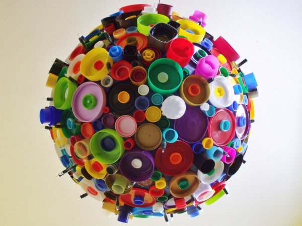 Kunstobjekt (Lampe) nach Kandinsky